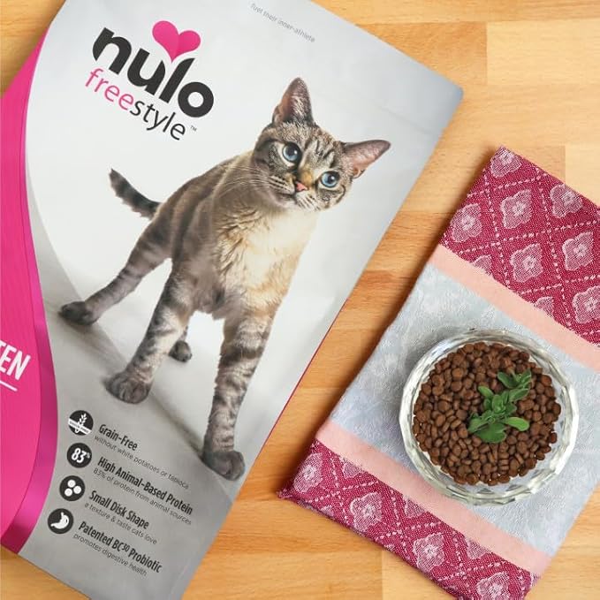 Nulo Freestyle High Protein Cat &amp; Kitten Food, Chicken &amp; Cod Recipe - Natural Grain-Free Dry Cat Food with Omega Fatty Acids &amp; Probiotics, 2 lb Bag