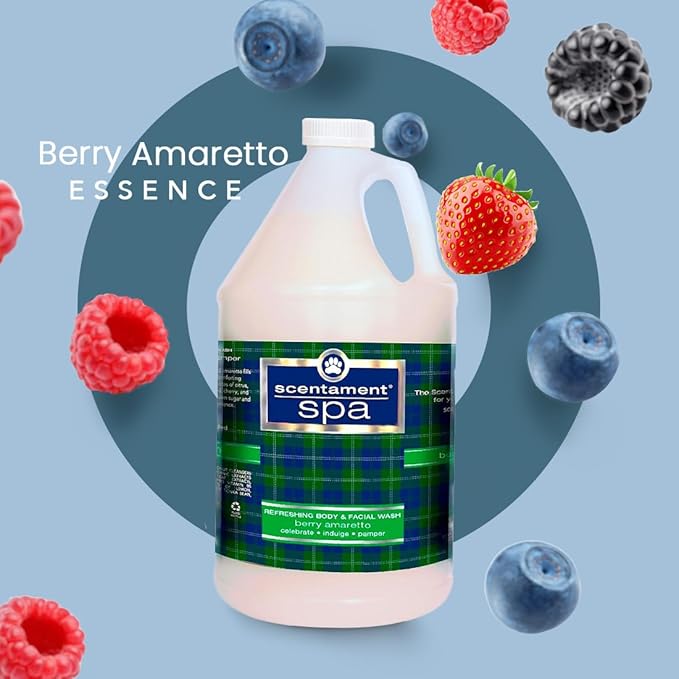 Scentament Spa Seasonal Facial &amp; Body Wash, Berry Amaretto, 1 Gallon, Model: S55-Gallon