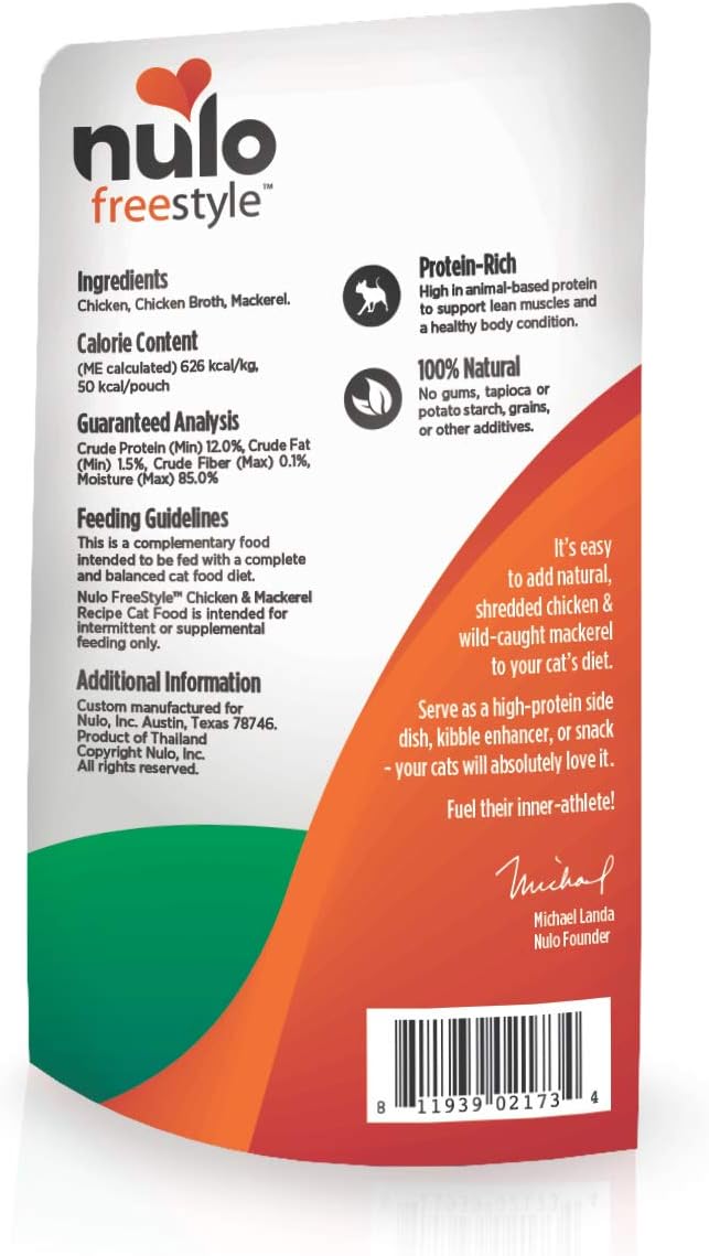 Nulo Freestyle Cat &amp; Kitten Wet Cat Food Pouch, Premium All Natural Grain-Free Soft Cat Food Topper with Amino Acids for Heart Health and High Animal-Based Protein