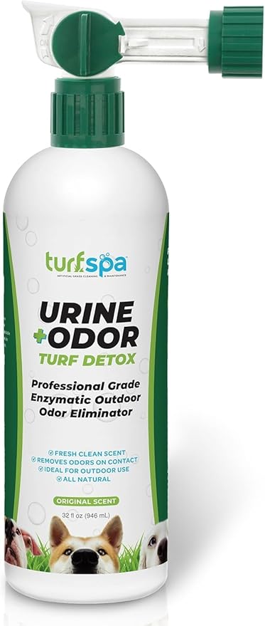 Urine &amp; Odor Turf Detox: 32 oz Professional Enzyme Cleaner &amp; Odor Eliminator for Artificial Grass, Turf, Concrete, Patio &amp; Kennels, Pet Urine Enzymatic Cleaner for Dogs &amp; Cats