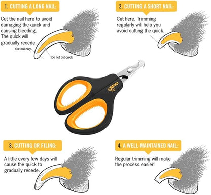 Cat Nail Clipper - Professional Cat Claw trimmer &amp; Cat Claw Clipper - Cat Nail Trimmers Suits All Small Animals such as Dogs, Cats, Puppies, Kittens, Birds, Hedgehogs, ferrets, rabbits, hamsters ..
