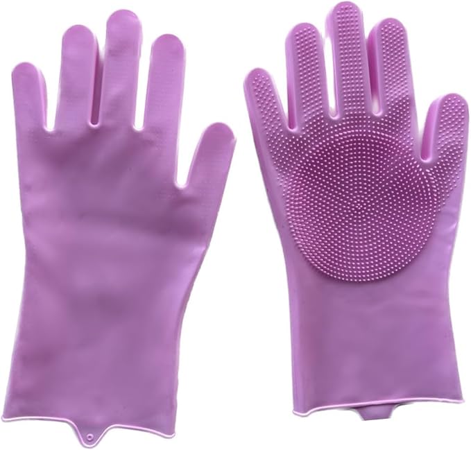 Grooming Gloves for Cats &amp; Dogs - Pet Hair Removal Glove, Silicone Brush for Dog or Cat Washing, Puppy Bath Supplies for Shedding Cleaning Bathing &amp; Massage, Fur Remover Mitt, Shower Shampoo Scrub