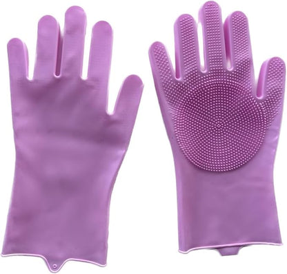 Grooming Gloves for Cats &amp; Dogs - Pet Hair Removal Glove, Silicone Brush for Dog or Cat Washing, Puppy Bath Supplies for Shedding Cleaning Bathing &amp; Massage, Fur Remover Mitt, Shower Shampoo Scrub