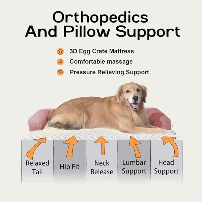 Small Dog Bed Orthopedic Washable Cat Bed Memory Foam Couch Sofa Comfy Pet Beds with Waterproof Removable Cover &amp; Non-Slip Bottom