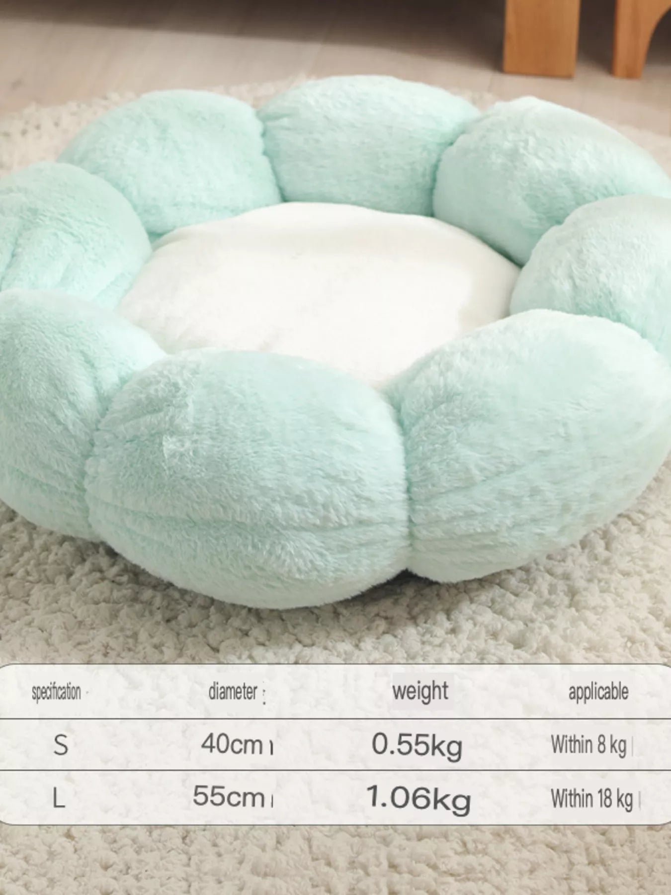 Round Plush Pet Nest with Cloud Pillow