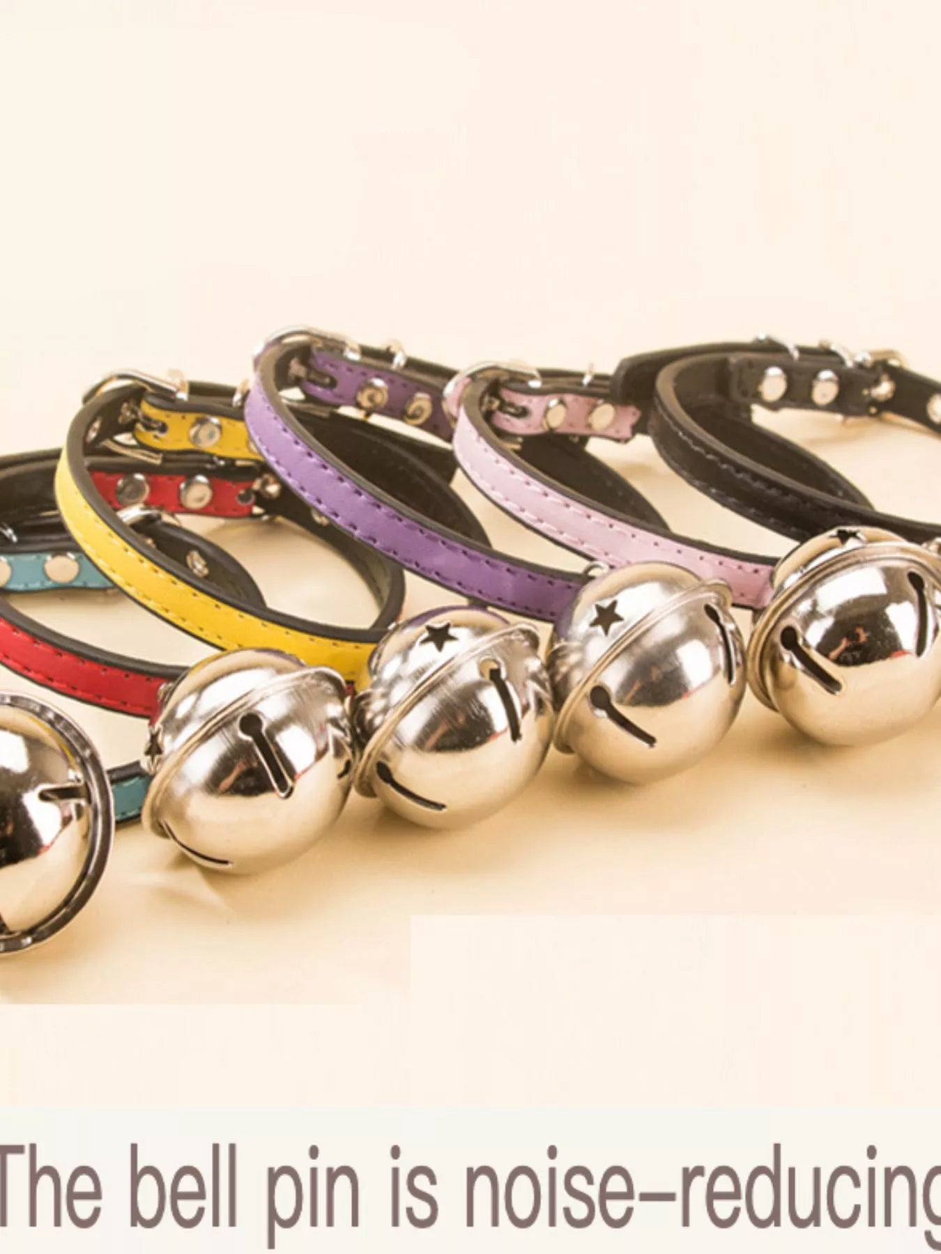 Leather Pet Collar with Bell
