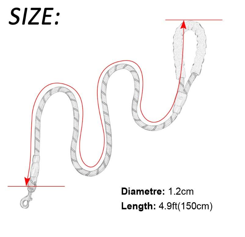 Reflective Dog Leash with Foam Handle — Single &amp; Set Options