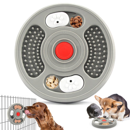 Dog Slow Feeder Device Pet Anti Suffocation Bowl 2 In 1 Treat Puzzle &amp; Lick Mat Anti Slip And Large Capacity Feeder Pet Supplies