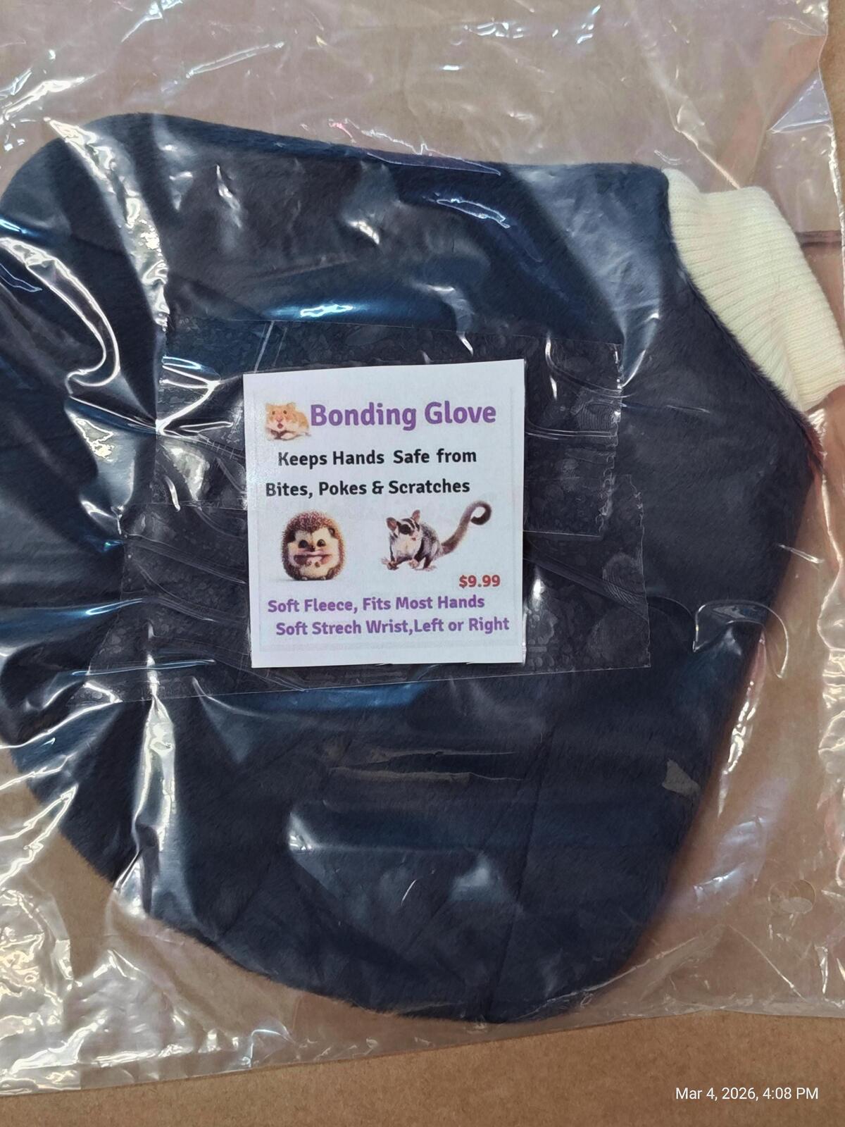 Bonding No-Bite Super Soft Fleece Glove for Small Pets – Cozy Comfort by PNC Family Finds
