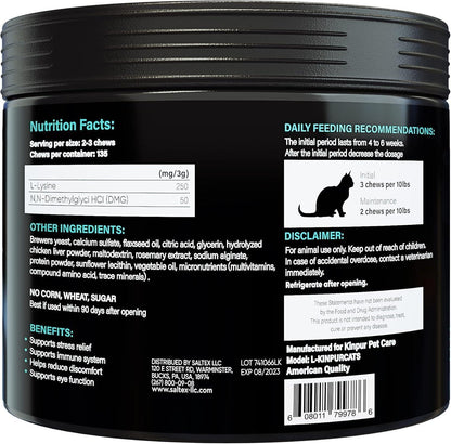 Lysine Cat Treats Immune Support Respiratory &amp; Eye Health