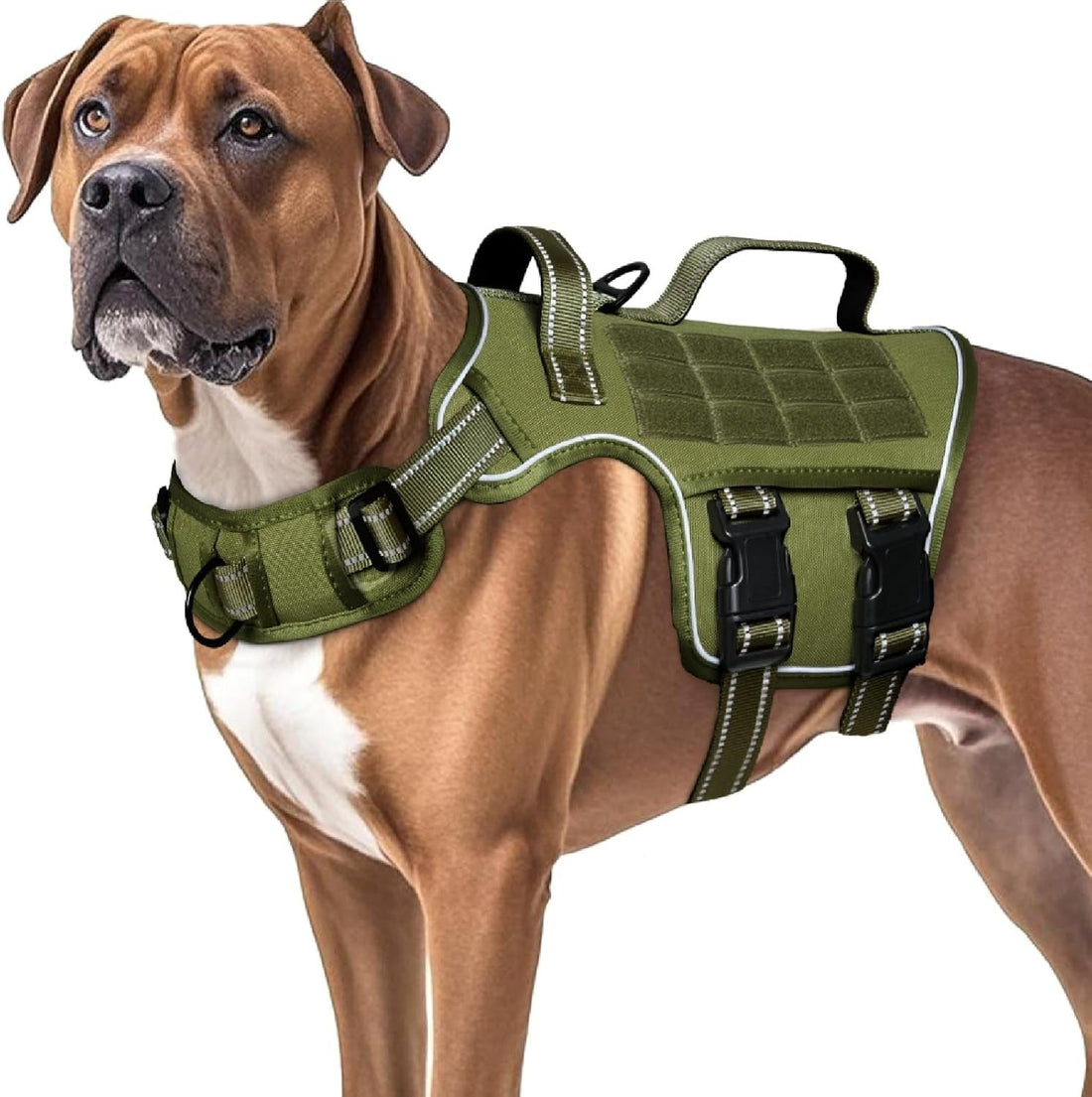 No Pull Tactical Dog Harness Heavy Duty Molle Vest for Medium to XLarge Dogs