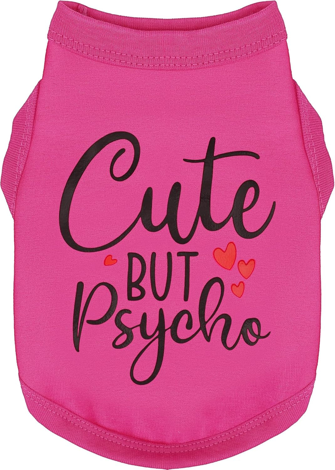 Dog Shirt Cotton Small Medium Dogs Cute Psycho Shirt Soft Breathable