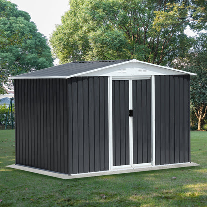 GO 47.2" Large Wooden Dog House Outdoor, Outdoor &amp; Indoor Dog Crate, Cabin Style, With Porch, 2 Doors