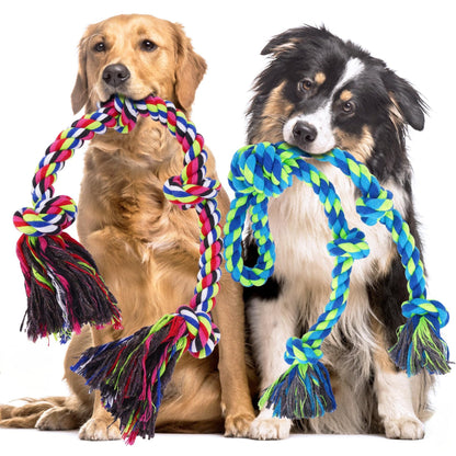 Tough Dog Rope Toys For Aggressive Chewers, Tough Tug Of War Dog Toys For Large, Medium &amp; Small Dogs