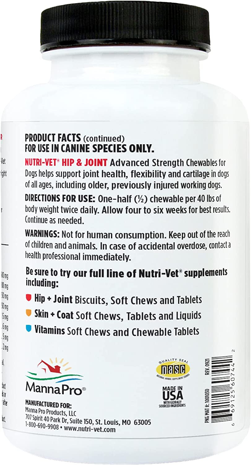 Advanced Strength Hip &amp; Joint Chewable Dog Supplements