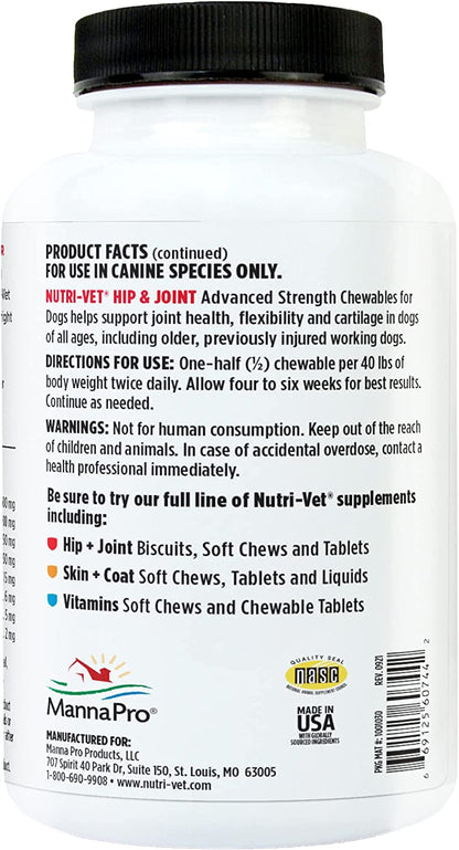 Advanced Strength Hip &amp; Joint Chewable Dog Supplements