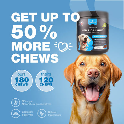 Calming Chews for Dogs Anxiety Relief Melatonin &amp; Valerian Root