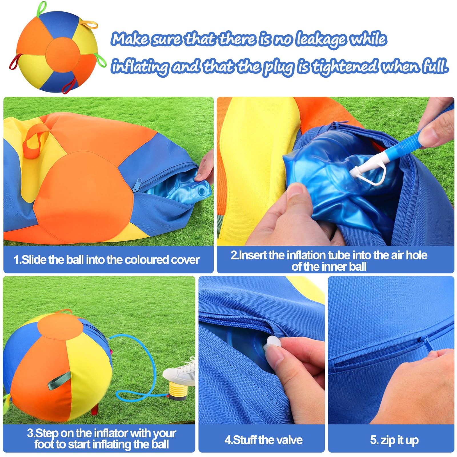 Herding Ball For Dogs, Large Dog Ball With Handles For Outdoor Play, Indestructible Training Toy Balls For Australian Shepherd, Interactive Toy Balls For Medium &amp; Large Dogs