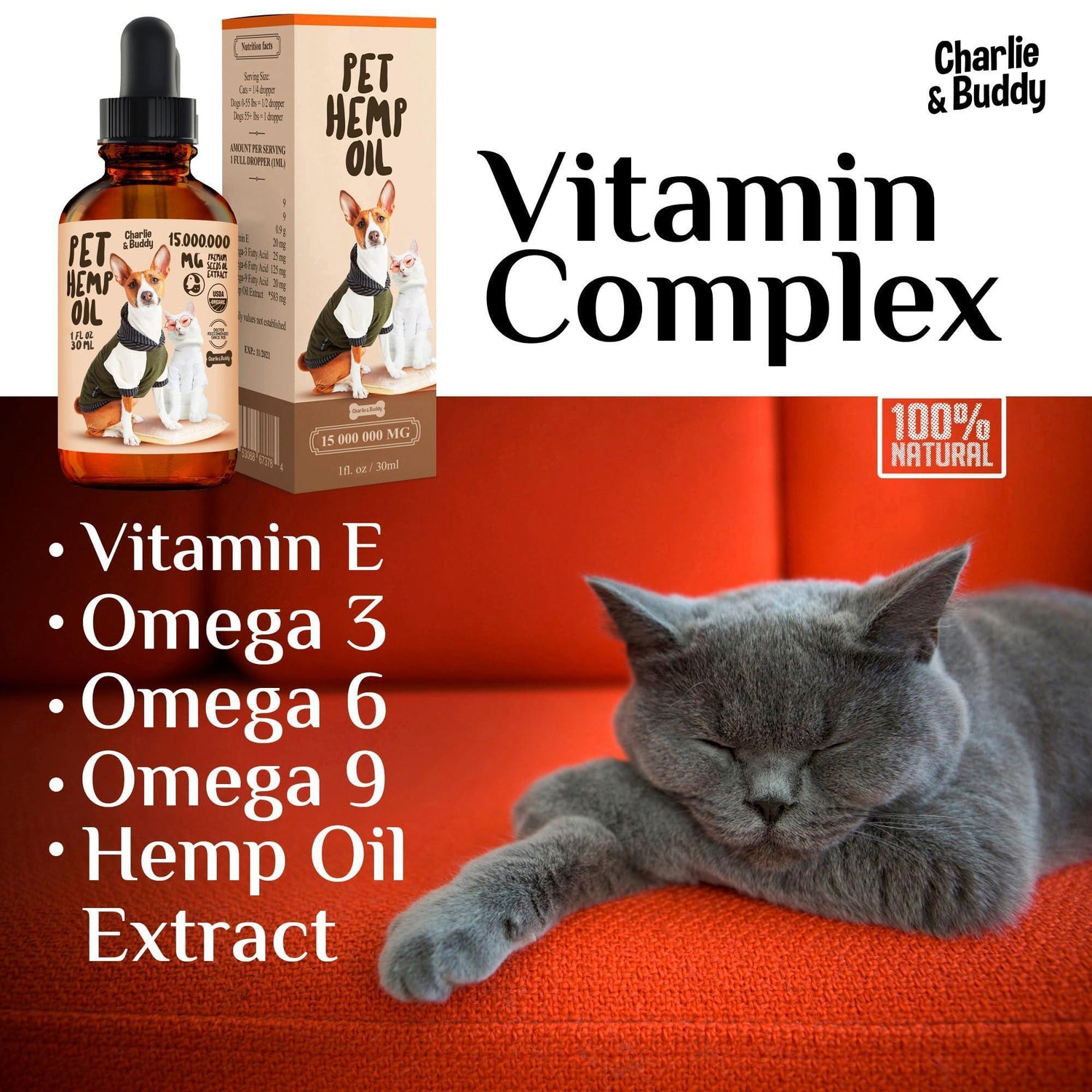 Hemp Oil for Dogs &amp; Cats Hip &amp; Joint &amp; Skin Support