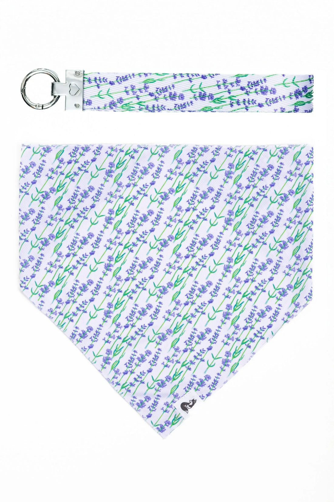 Lavender Blooms Dog Bandana &amp; Matching Keychain
