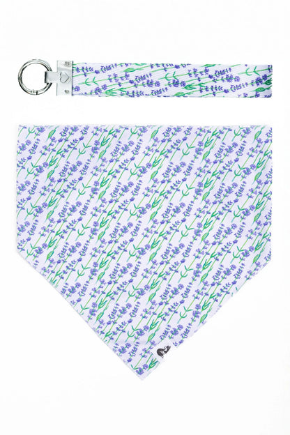 Lavender Blooms Dog Bandana &amp; Matching Keychain