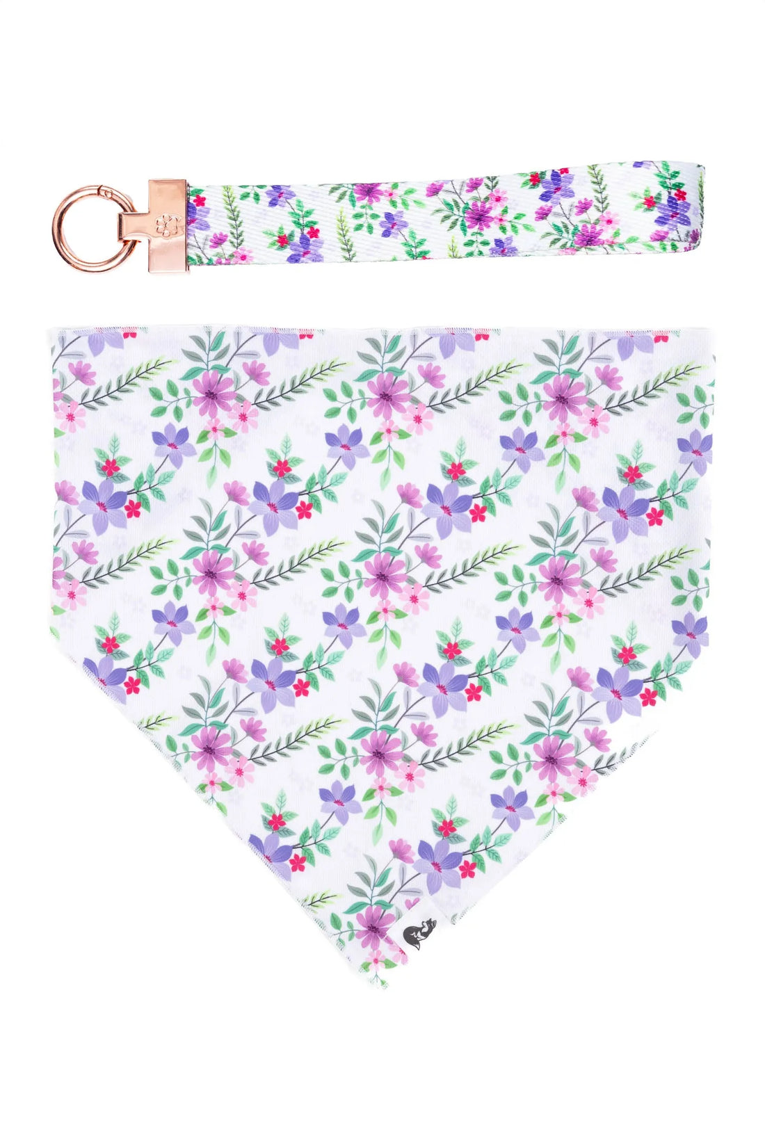 Wildflower Meadow Dog Bandana &amp; Matching Keychain