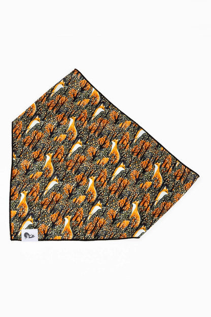 Foxes in Fall Dog Bandana &amp; Matching Keychain