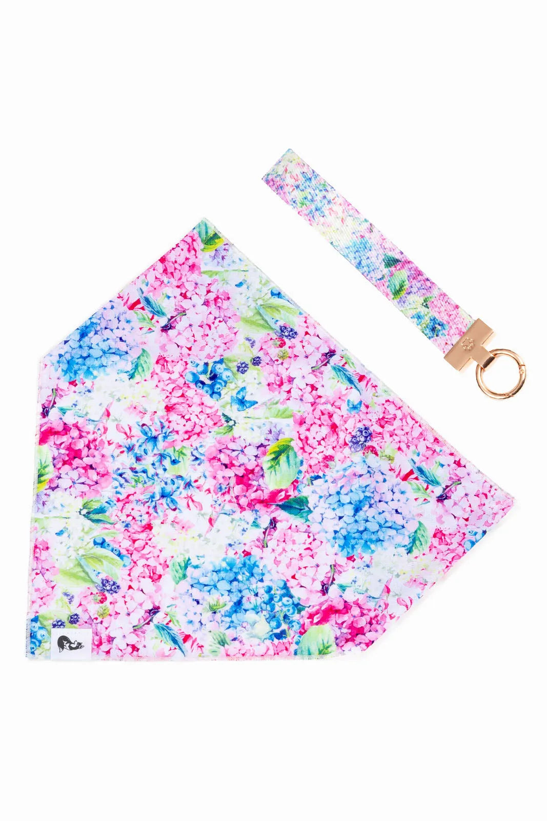 Hydrangea Haven Dog Bandana &amp; Matching Keychain