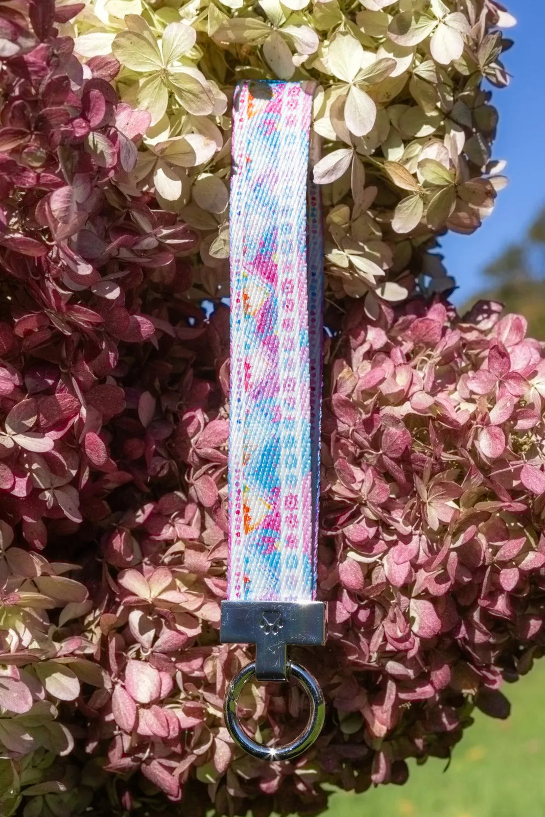 Pink and Blue Tribal Dog Bandana &amp; Matching Keychain