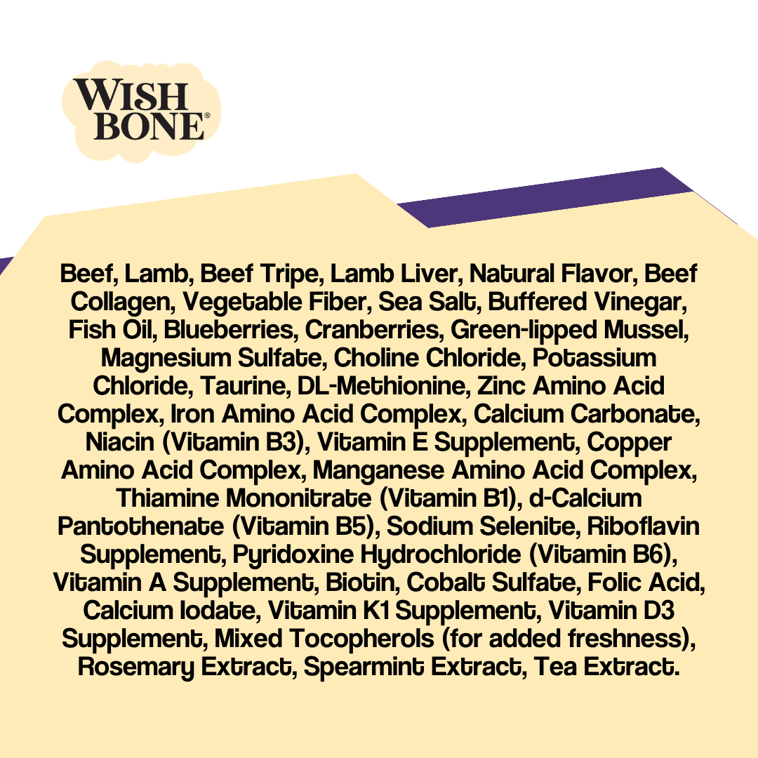 Wishbone Air-Dried Beef &amp; Lamb Recipe Dog Food - 454g