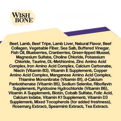 Wishbone Air-Dried Beef &amp; Lamb Recipe Dog Food - 454g