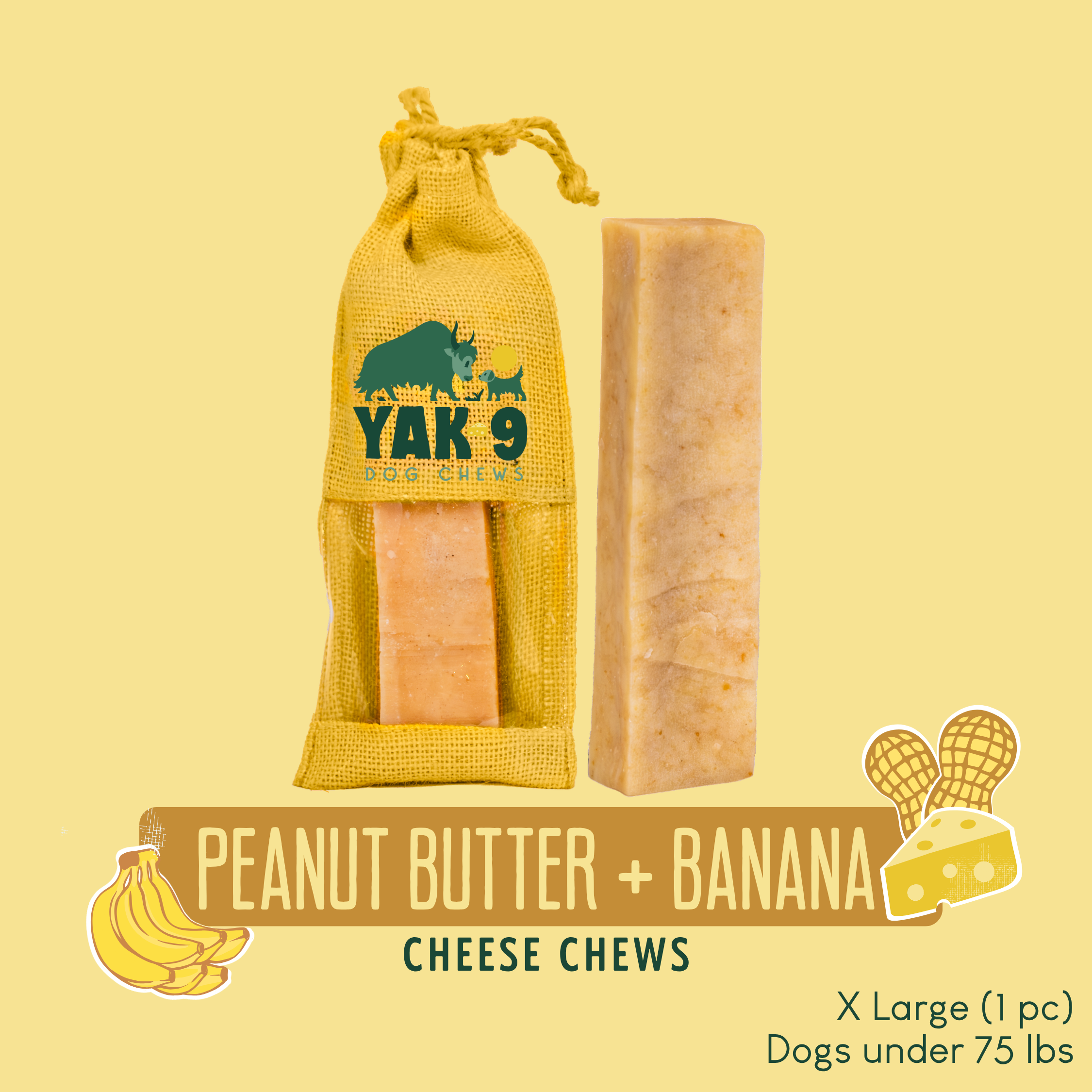 Peanut Butter &amp; Banana Chews for Dogs