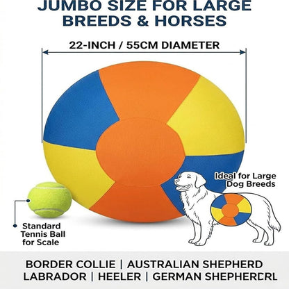 Herding Ball For Dogs, Large Dog Ball With Handles For Outdoor Play, Indestructible Training Toy Balls For Australian Shepherd, Interactive Toy Balls For Medium &amp; Large Dogs