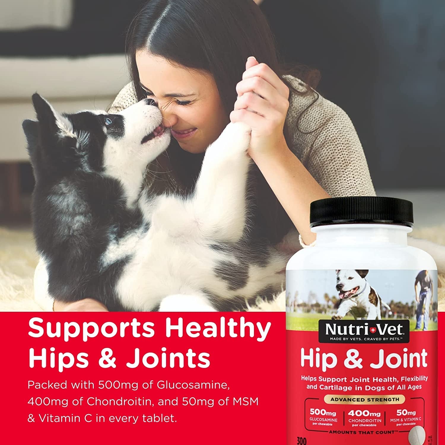 Advanced Strength Hip &amp; Joint Chewable Dog Supplements
