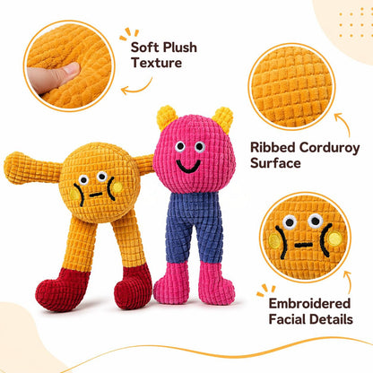 Cat&amp;Dog Chew Toys With Catnip Inside, Ecofriendly Material Made, Crinkle Paper &amp; Squeaky Ball Inside, Waffle And Baby Toy Combination Packaging, Cuddles Meow Chompclean, 2 Pack
