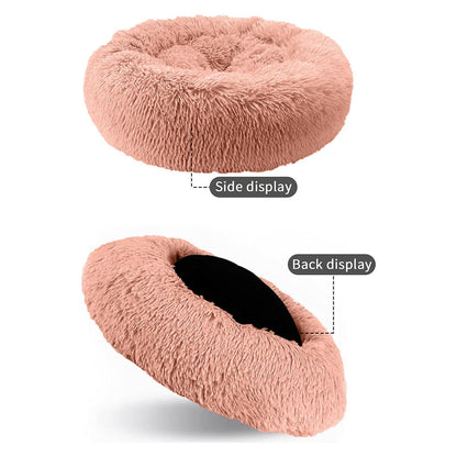 Cozy Donut Dog Bed: Anti-Anxiety &amp; Self-Warming Comfort