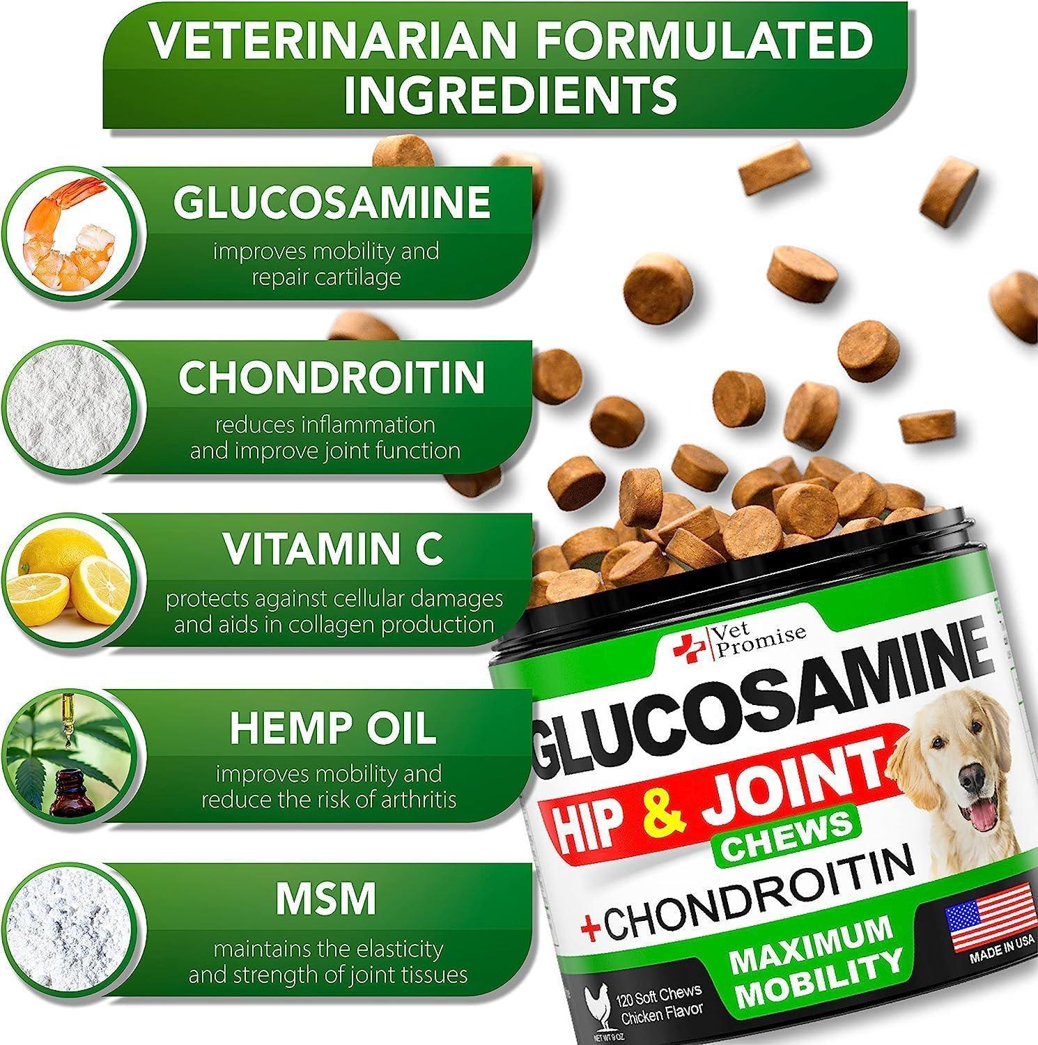 Glucosamine for Dogs 240 Count 2-Pack Hip &amp; Joint Chondroitin