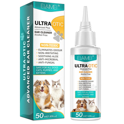 Pet Ear Cleaner – Gentle Ear Cleaning Solution for Dogs &amp; Cats | Removes Wax, Mites &amp; Prevents Infections