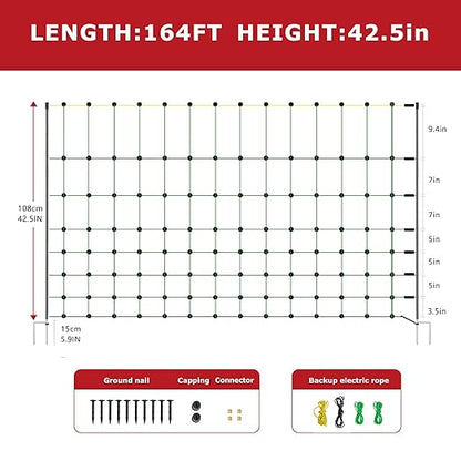 Electric Fence Netting, 164&
