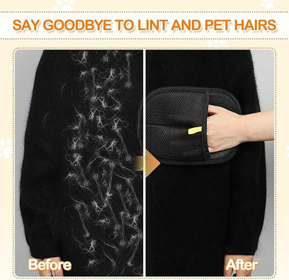 Pet Hair Removal Glove, 2025 New Reusable Electrostatic Glove for Cats &amp; Dogs, Effective Pet Hair Remover for Furniture, Couch, Carpet, and Car Seats (3PCS)