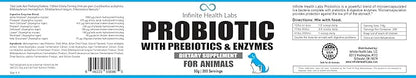 Probiotics for Dogs and Cats - Vet Formulated Made in USA Pet Prebiotic &amp; Enzyme Powder for Digestive, Gut &amp; Immune Health - 200 Servings (50 g)