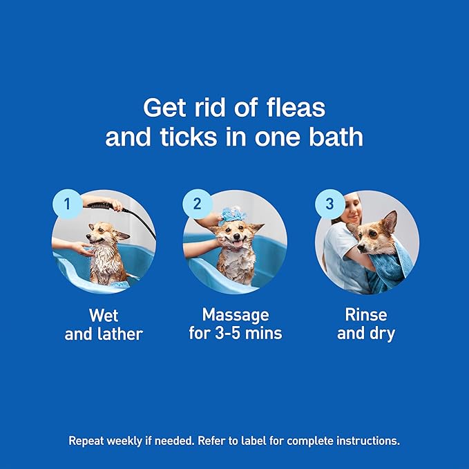 Adams Plus Flea &amp; Tick Shampoo with Precor for Cats, Kittens, Dogs &amp; Puppies Over 12 Weeks Of Age |Sensitive Skin Flea Treatment |Kills Adult Fleas, Flea Eggs, Ticks, and Lice |24 Oz, Pump Included