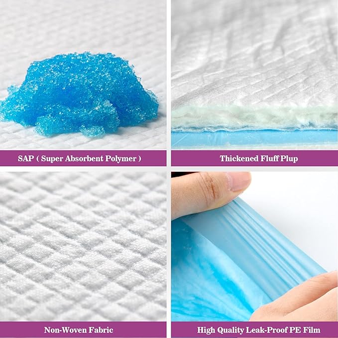 IMMCUTE Large Dog Pee Pads 28"x30"-30 Count | Large Puppy Pee Training Pads Super Absorbent &amp; Leak-Proof | Disposable Pet Piddle and Potty Pads for Puppies | Dogs | Doggie| Cats | Rabbits