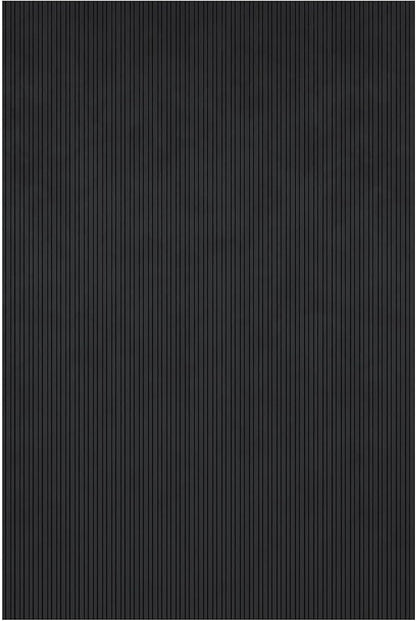 Indoor/Outdoor Hose-Wash Lines Design Non-Slip Rubber 2x3 Modern Entryway Mat for Entryway, Patio, Backyard, Garage, 20" x 39", Black