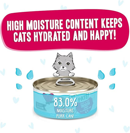 Weruva B.F.F. Play - Best Feline Friend Paté Lovers, Aw Yeah!, Duck &amp; Tuna Trickster with Duck &amp; Tuna, 5.5oz Can (Pack of 8)