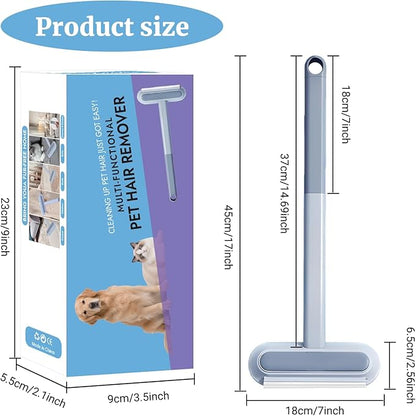 4 in 1 Multifunctional Reusable Pet Hair Remover Brush,Dog &amp; Cat Hair Remover Tool for Couch,Bedding &amp; Carpet,Washable Fur Remover with Dual-Sided Cleaning Brush