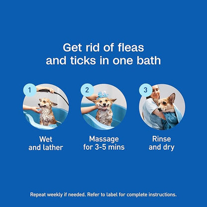 Adams Plus Flea &amp; Tick Shampoo with Precor for Cats, Kittens, Dogs &amp; Puppies Over 12 Weeks Of Age Sensitive Skin Flea Treatment | Kills Adult Fleas, Flea Eggs, Ticks, and Lice| 12 Ounces