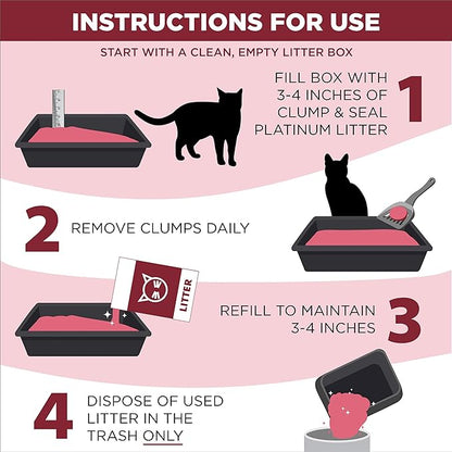 ARM &amp; HAMMER Clump &amp; Seal Platinum Clumping Cat Litter Odor Control, Multi-Cat, 14-Day Odor Control, Online Exclusive Formula, 27.5 Lbs