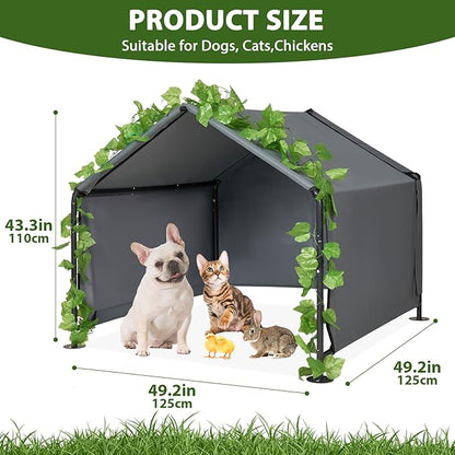 Large Dog Shade for Outside - LitaiL Outdoor Dog Kennel for Small Dogs, 4.1&