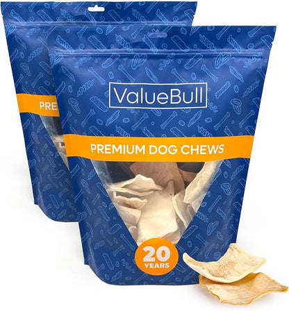 ValueBull USA Rawhide Chips, 4 Pound - Natural &amp; Safe, USA Beef Hide, Long Lasting, Chemical Free, No Artificial Flavors